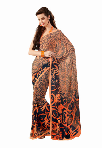 Faux Georgette sareeb