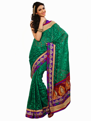 smart pattern in saree