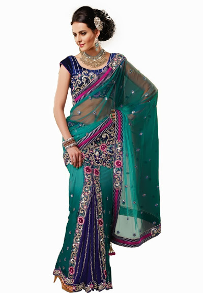 newly fashioned glamour in saree