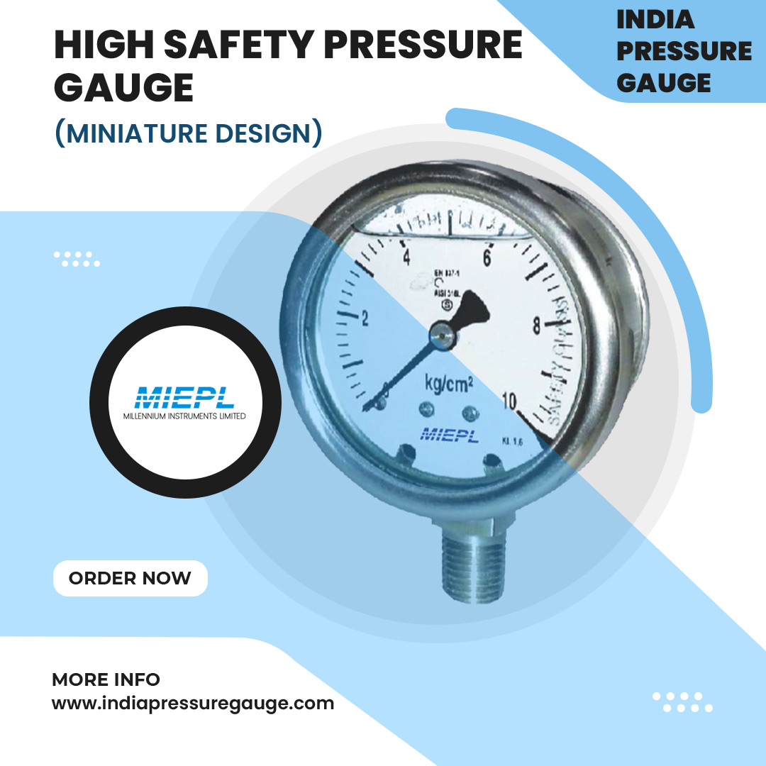 High Safety Pressure Gauge - Miniature Design | India Pressure Gauge