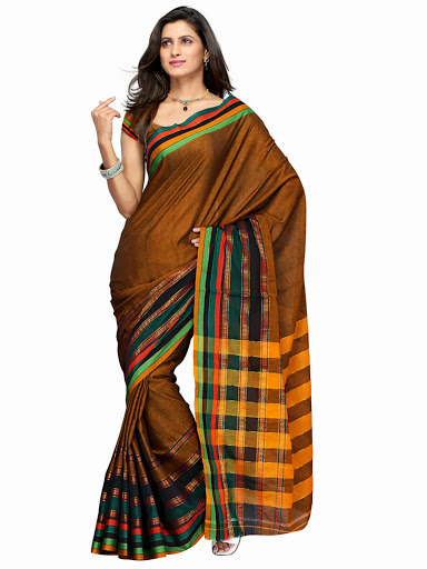 evening pattern in saree