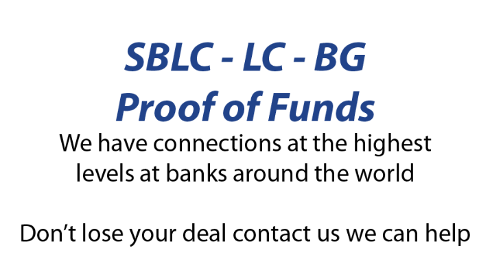 Genuine Provider Of BG / SBLC for Lease and Purchase (Provider Moves First)ServicesInvestment - Financial PlanningEast DelhiMandaoli