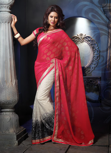 newly fashioned glamour in saree