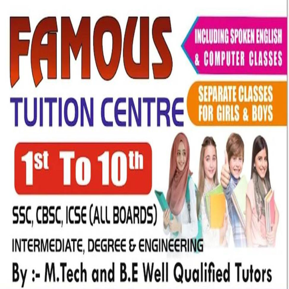 FAMOUS TUITION CENTRE ONLINE 9849127896Education and LearningPrivate TuitionsAll Indiaother