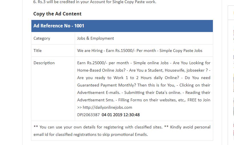 We are Hiring - Earn Rs.15000/- Per month - Simple Copy Paste Jobs