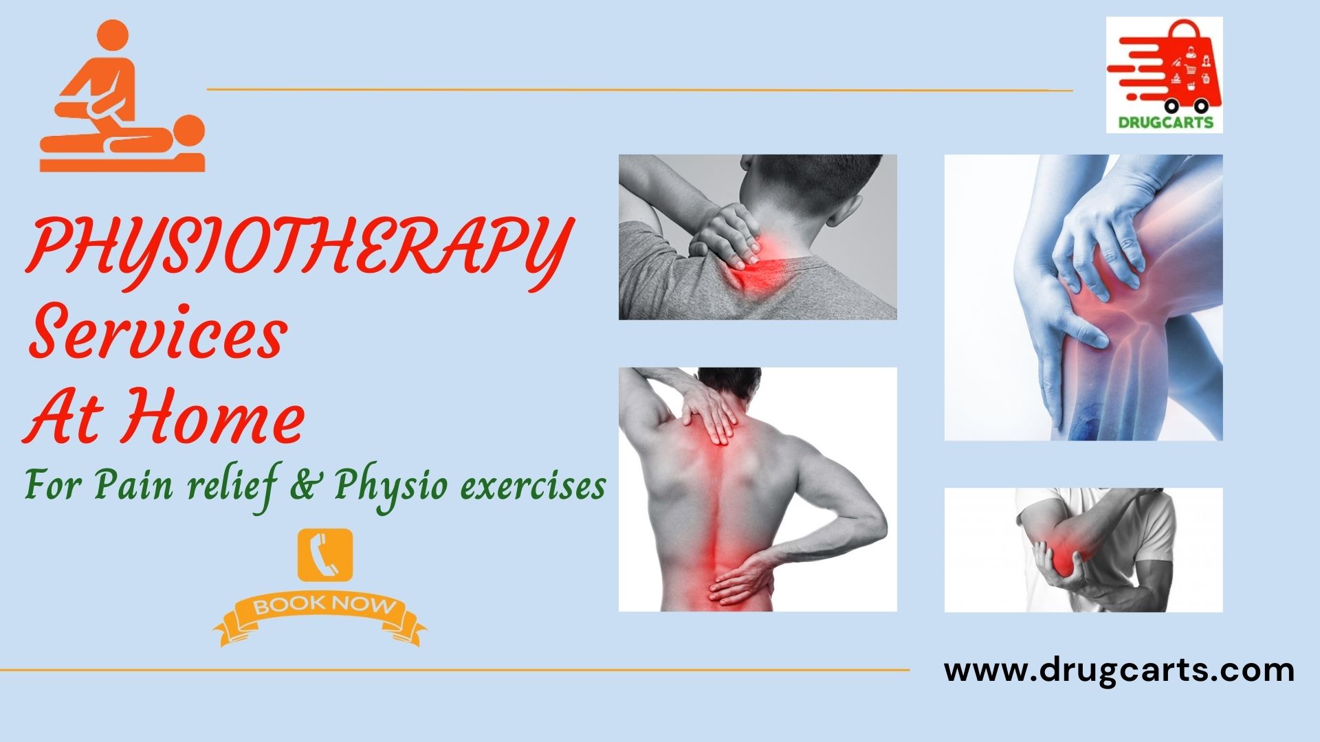 Physiotherapy Treatment at Home|Physio Home Visit | DrugcartsHealth and BeautyHealth Care ProductsAll Indiaother
