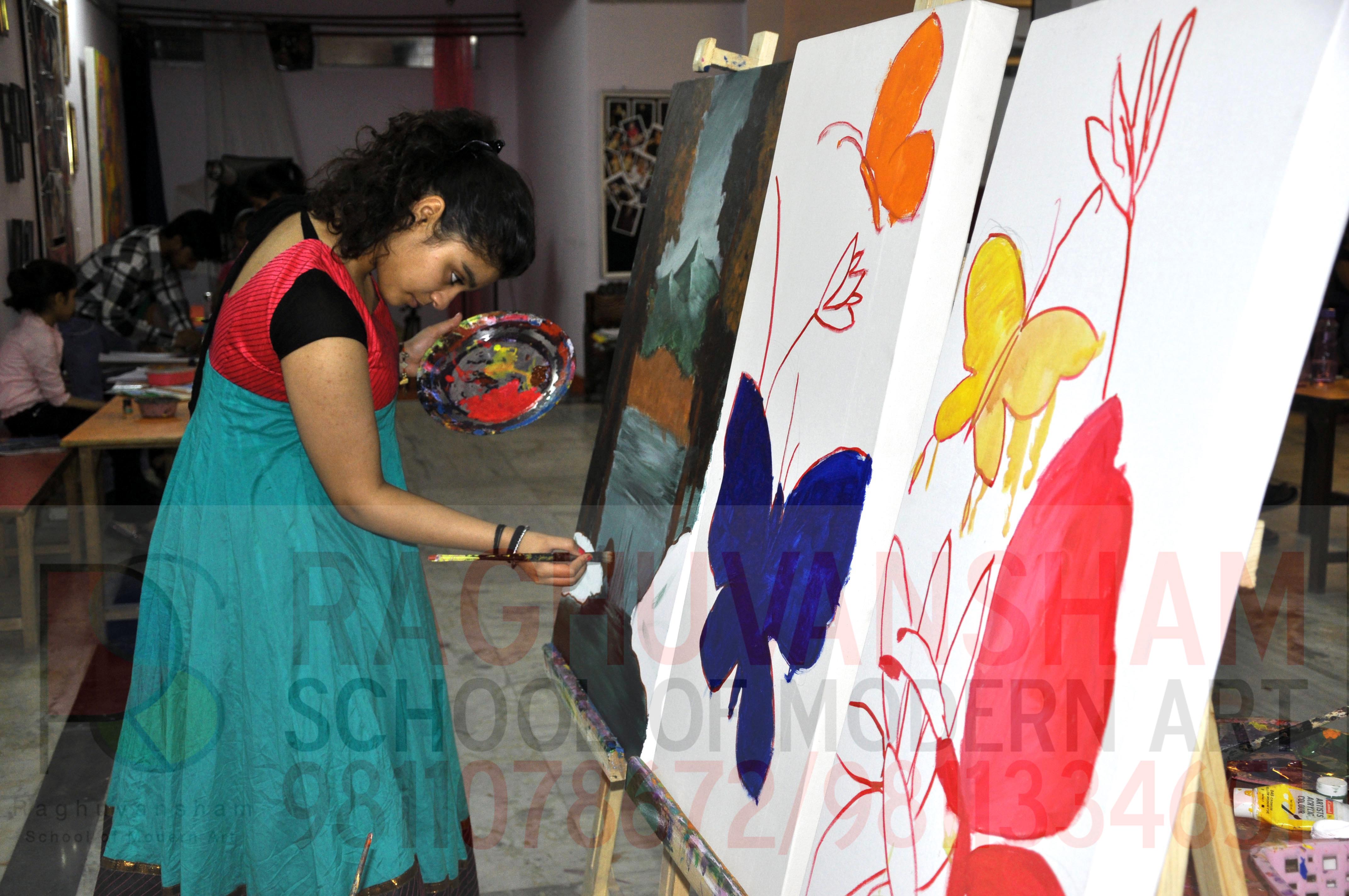 Canvas Painting Classes for Seniors & Housewives