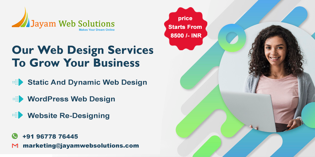 JAYAM WEB SOLUTIONS stands out as the premier web design company in Chennai, India.ServicesEverything ElseAll Indiaother