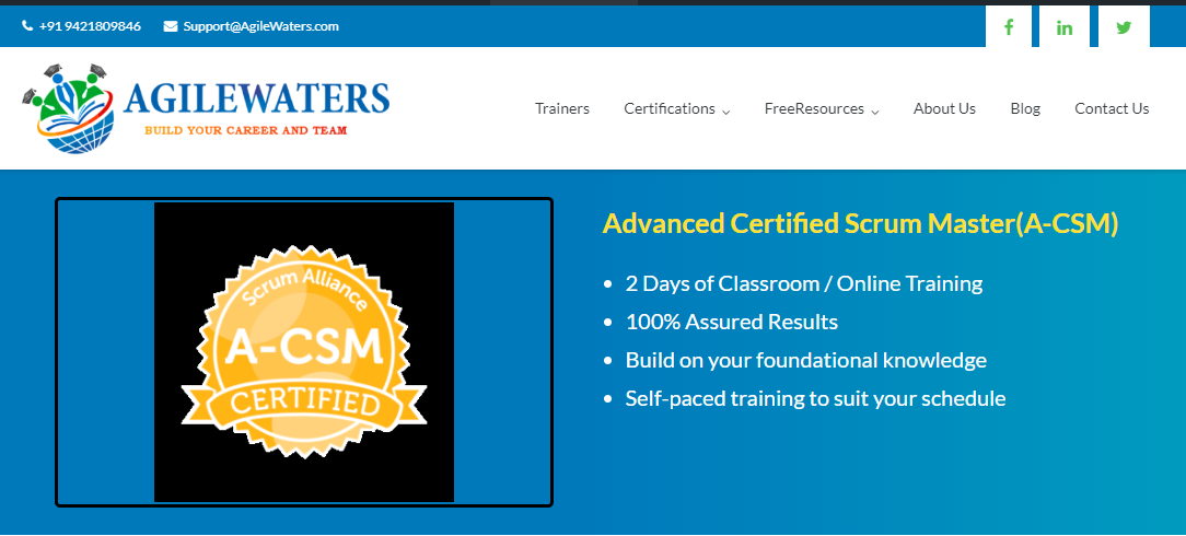 Online CSM Certification Training Courses in PuneEducation and LearningCareer CounselingAll Indiaother