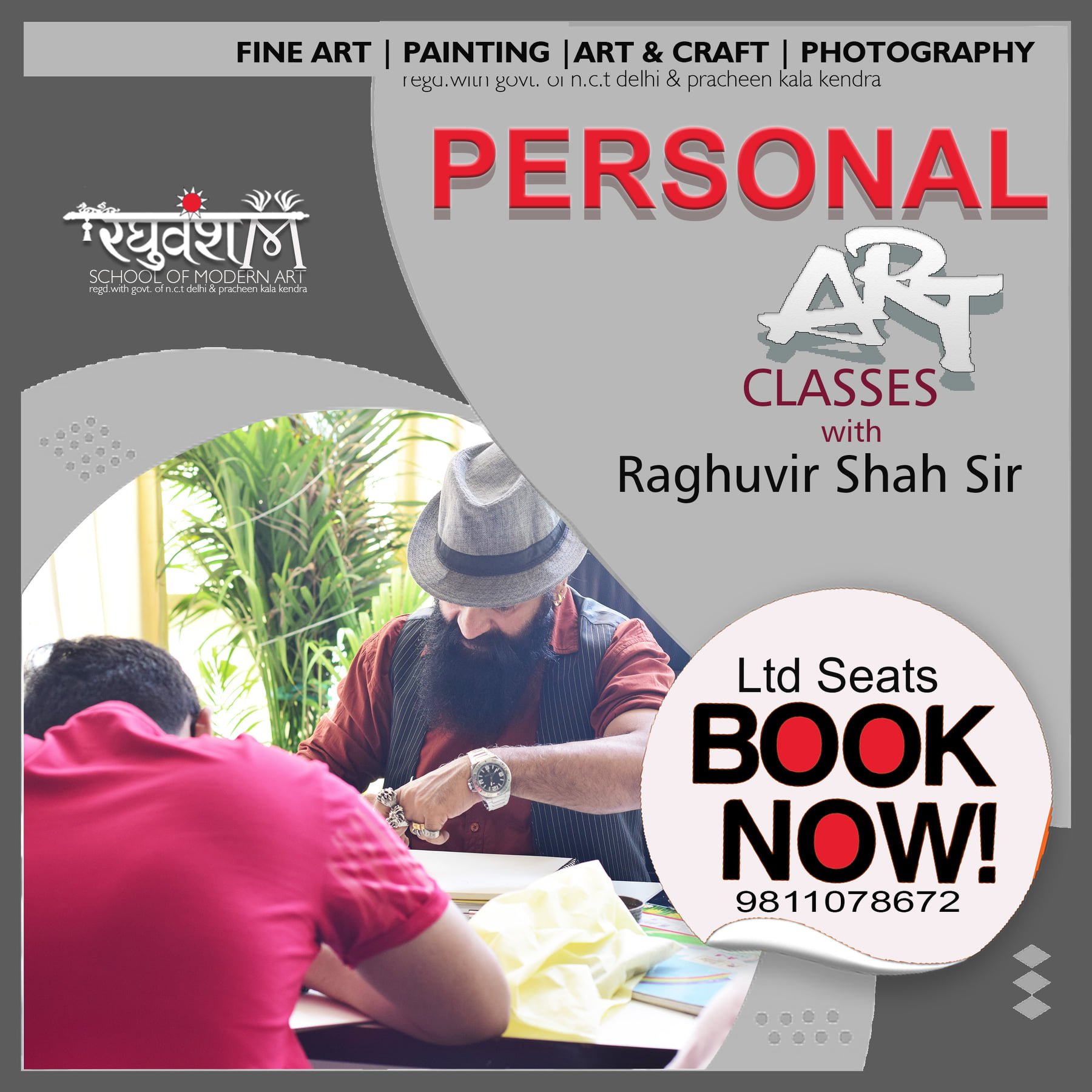 Personal Painting Classes with Raghuvir ShahEventsWorkshops - SeminarsWest DelhiPunjabi Bagh