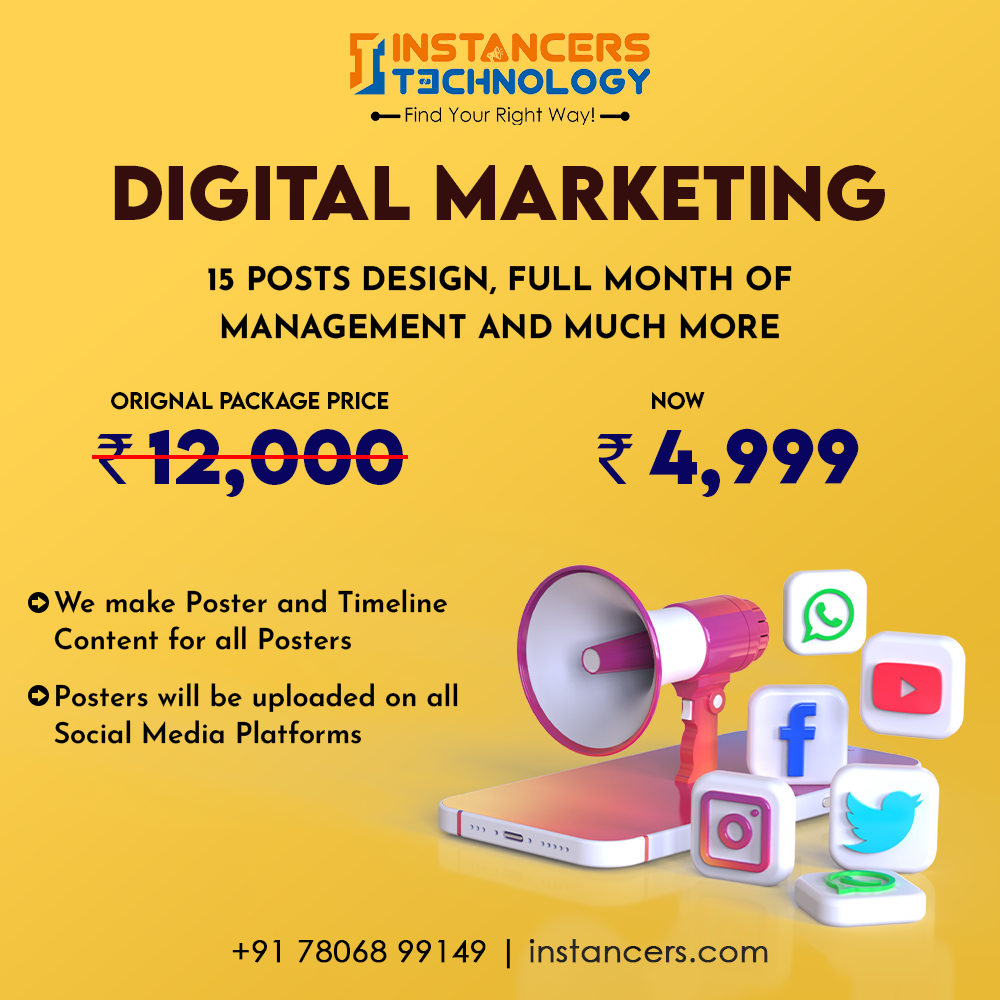 Best Digital Marketing Agency in Pondicherry | Digital Marketing Agency in India - Instancers TechnologyServicesAdvertising - DesignAll Indiaother