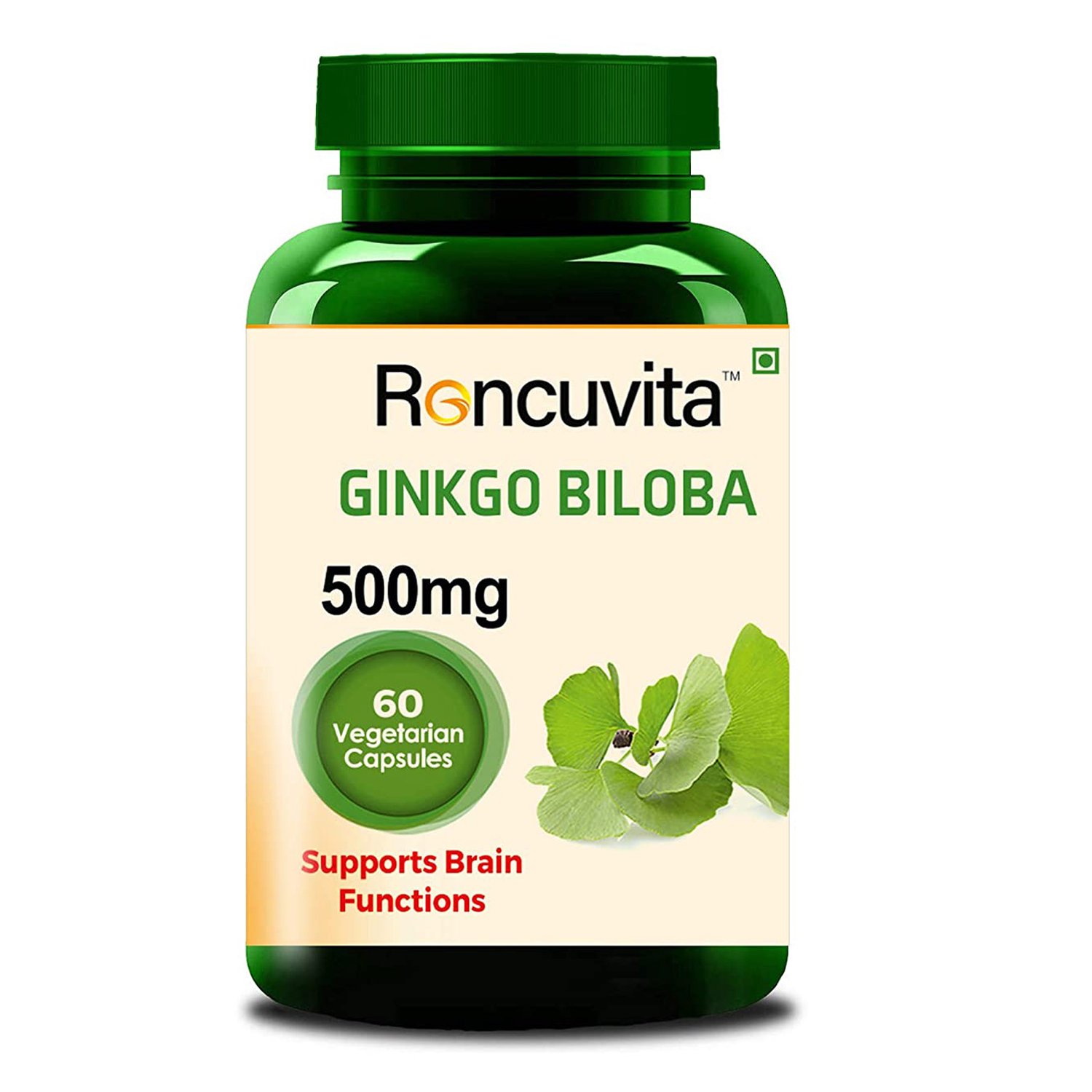 Buy 500mg Ginkgo Biloba Capsules as a energy booster [Roncuvita]Health and BeautyHealth Care ProductsAll IndiaAirport