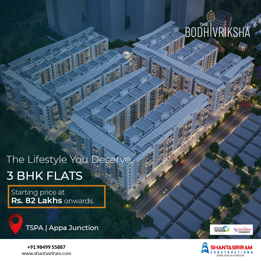 Gated community apartments for sale in TSPA Appa junction | Shantasriram ConstructionsReal EstateApartments  For SaleGurgaonPalam Vihar
