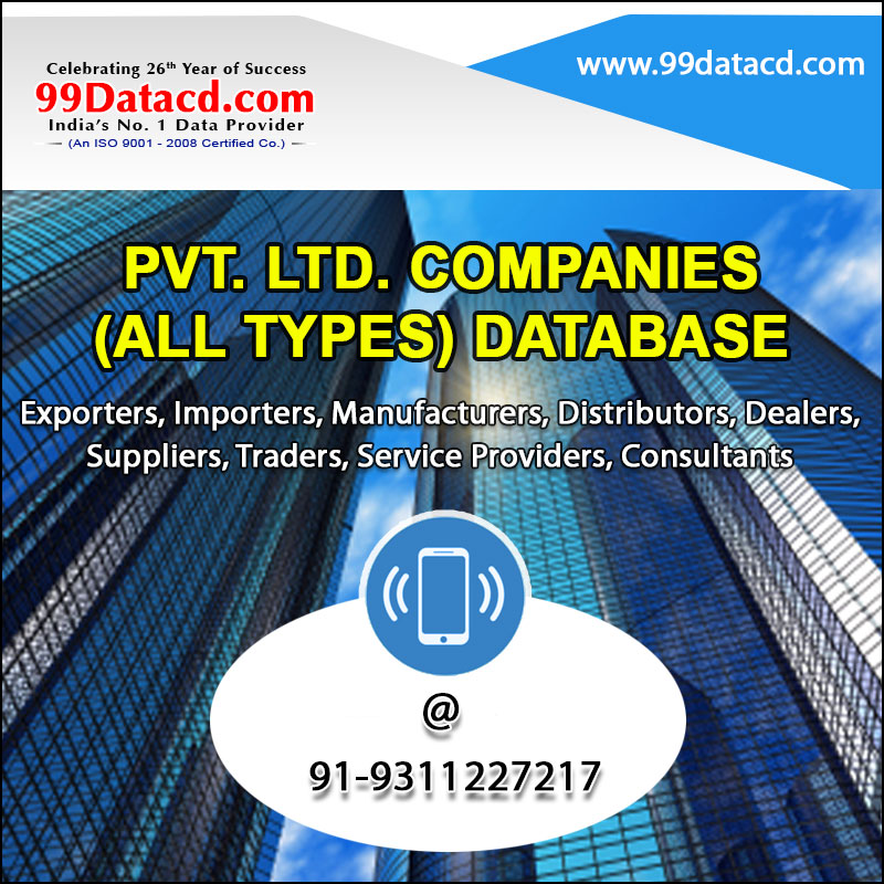 List of Private Limited Companies in India - in Excel FormatServicesBusiness OffersNorth DelhiPitampura