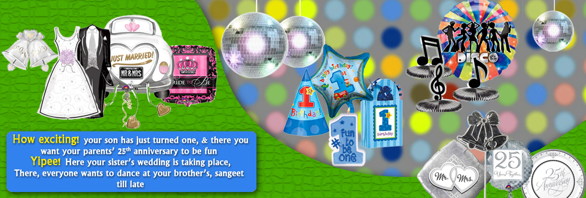 Online Party Supplies India - Party Supply Store Online in Delhi, India | Planet Jashn
