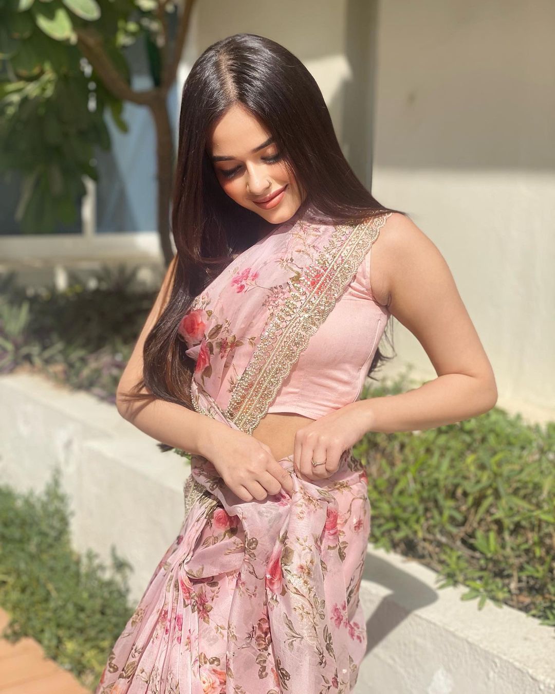 Jannat Zubair Silk Saree