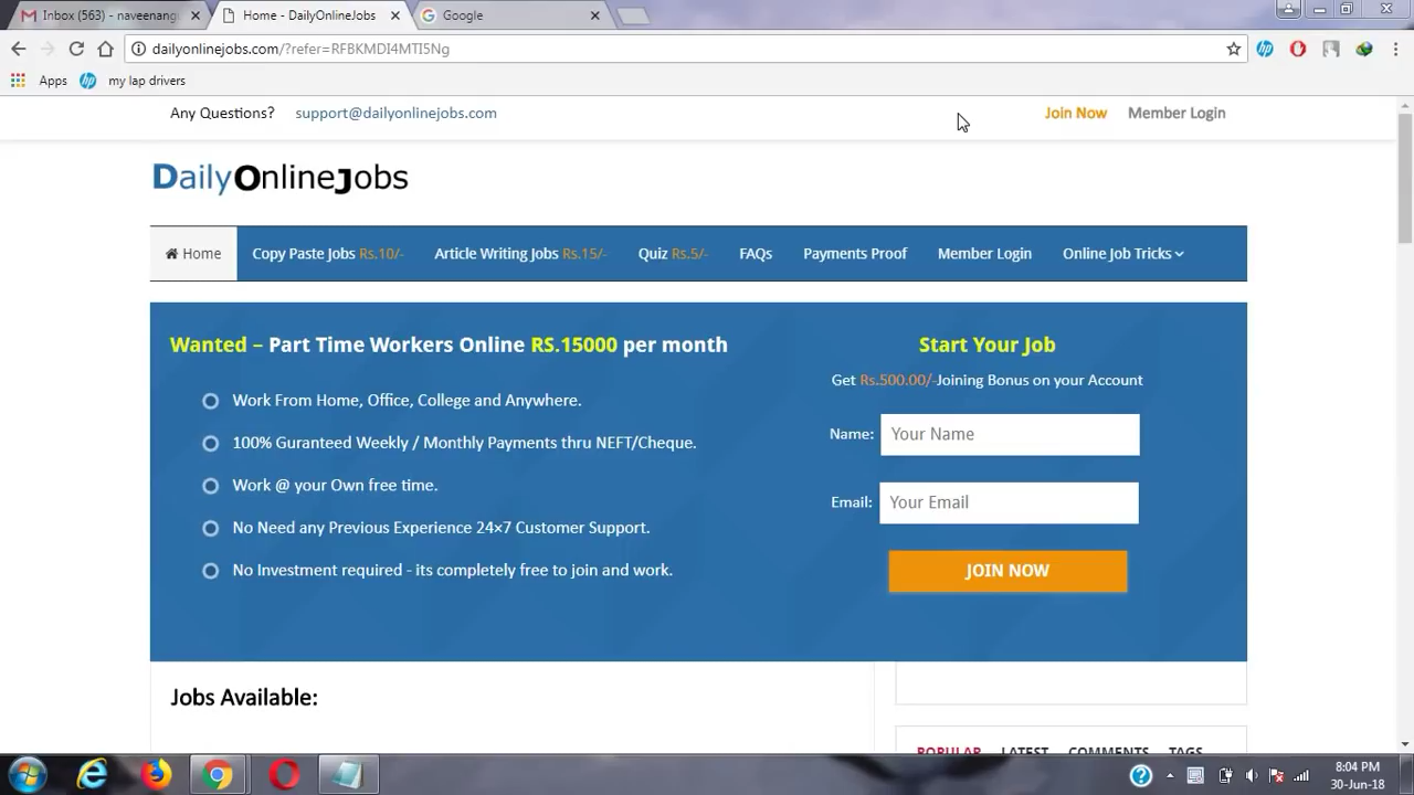 We are Hiring - Earn Rs.15000/- Per month - Simple Copy Paste JobsJobsPart Time TempsAll Indiaother