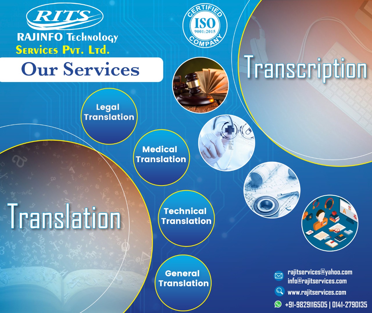 Transcription and Translation Data Entry Manpower supply Outsourcing ServicesServicesAll India
