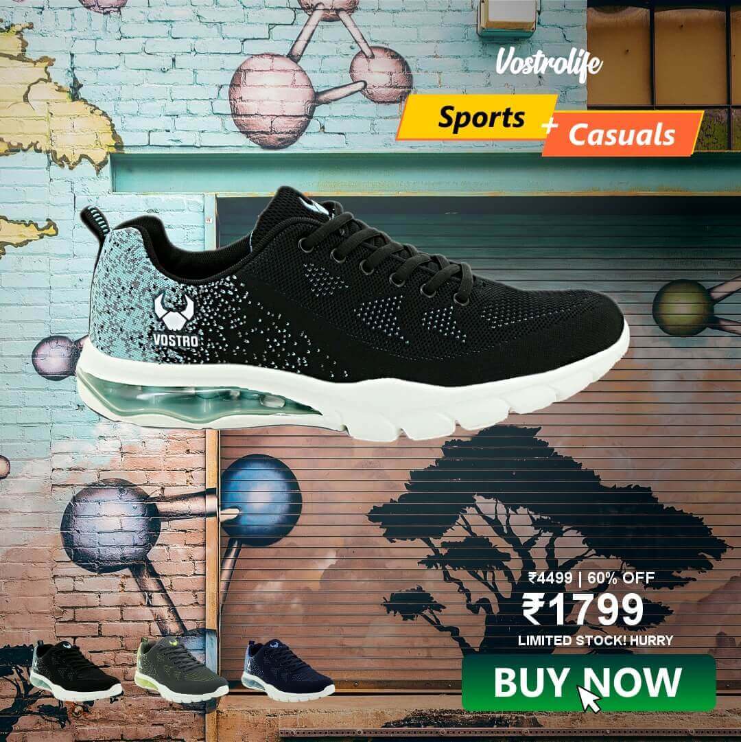 Amazing Offer on Ocean Black Men Sports Shoes at Vostrolife.com | Get upto 60% off!