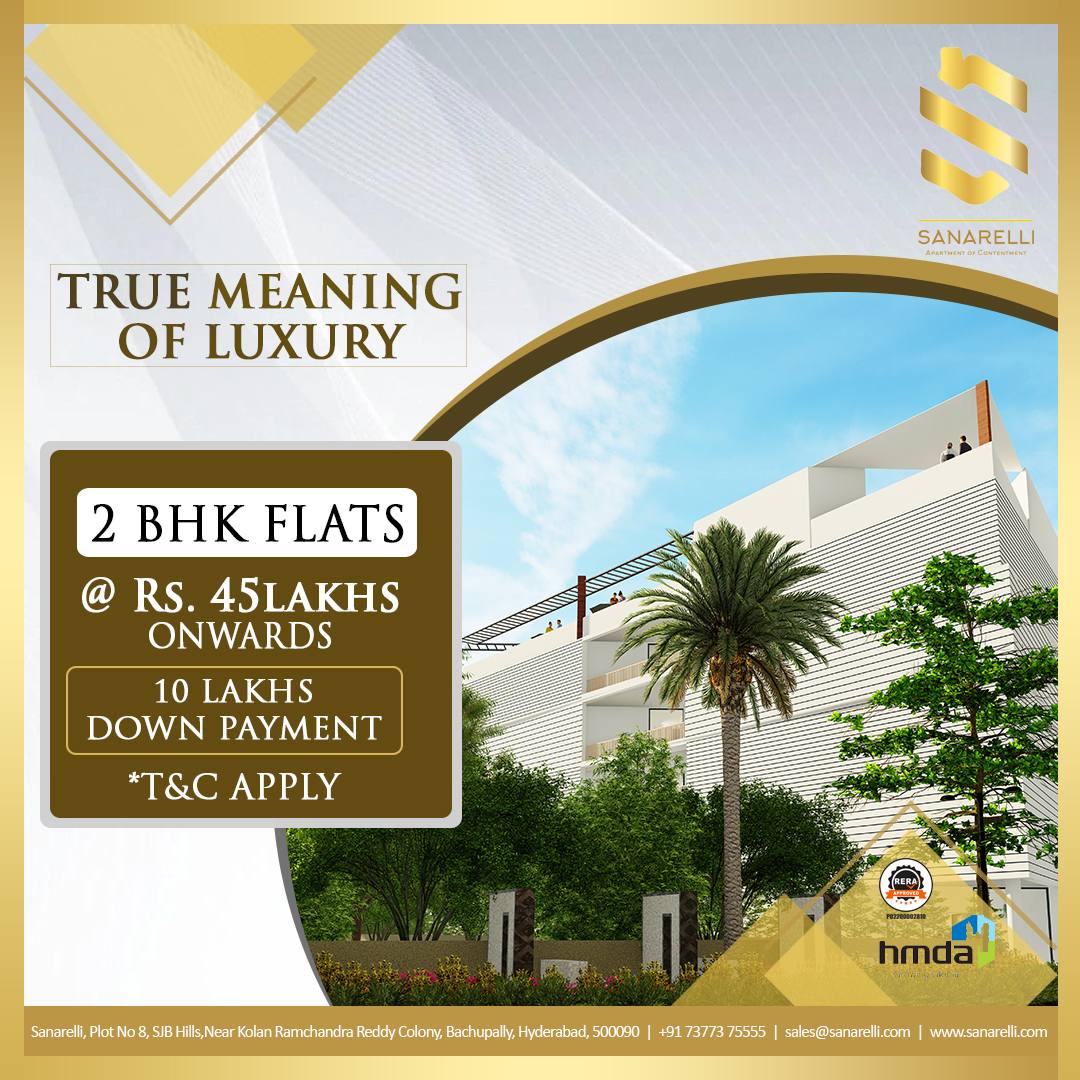 Flats for sale in bowrampet | SanarelliReal EstateApartments  For SaleAll Indiaother