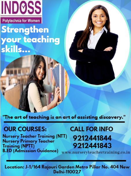 Indoss Teacher Training InstituteEducation and LearningProfessional CoursesWest DelhiRajouri Garden