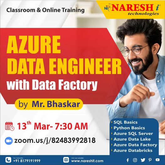 Best Azure Data Engineer Software Coaching Institute in Hyderabad | NareshITEducation and LearningCoaching ClassesAll Indiaother
