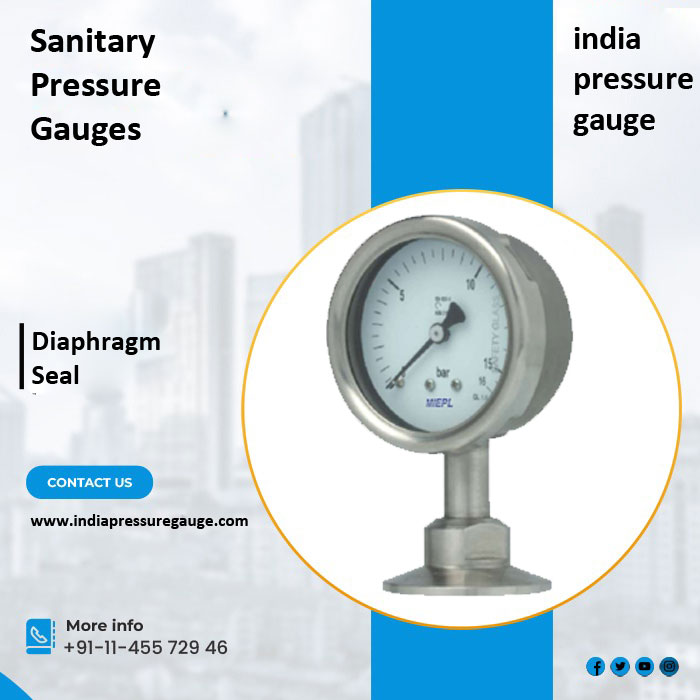 Sanitary Pressure Gauges - Diaphragm Seal | India Pressure Gauge