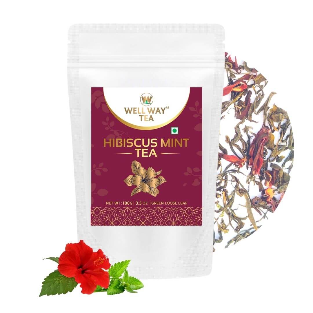 Buy Hibiscus mint green tea | Buy Green Tea Online | Wellway TeaServicesHealth - FitnessAll Indiaother