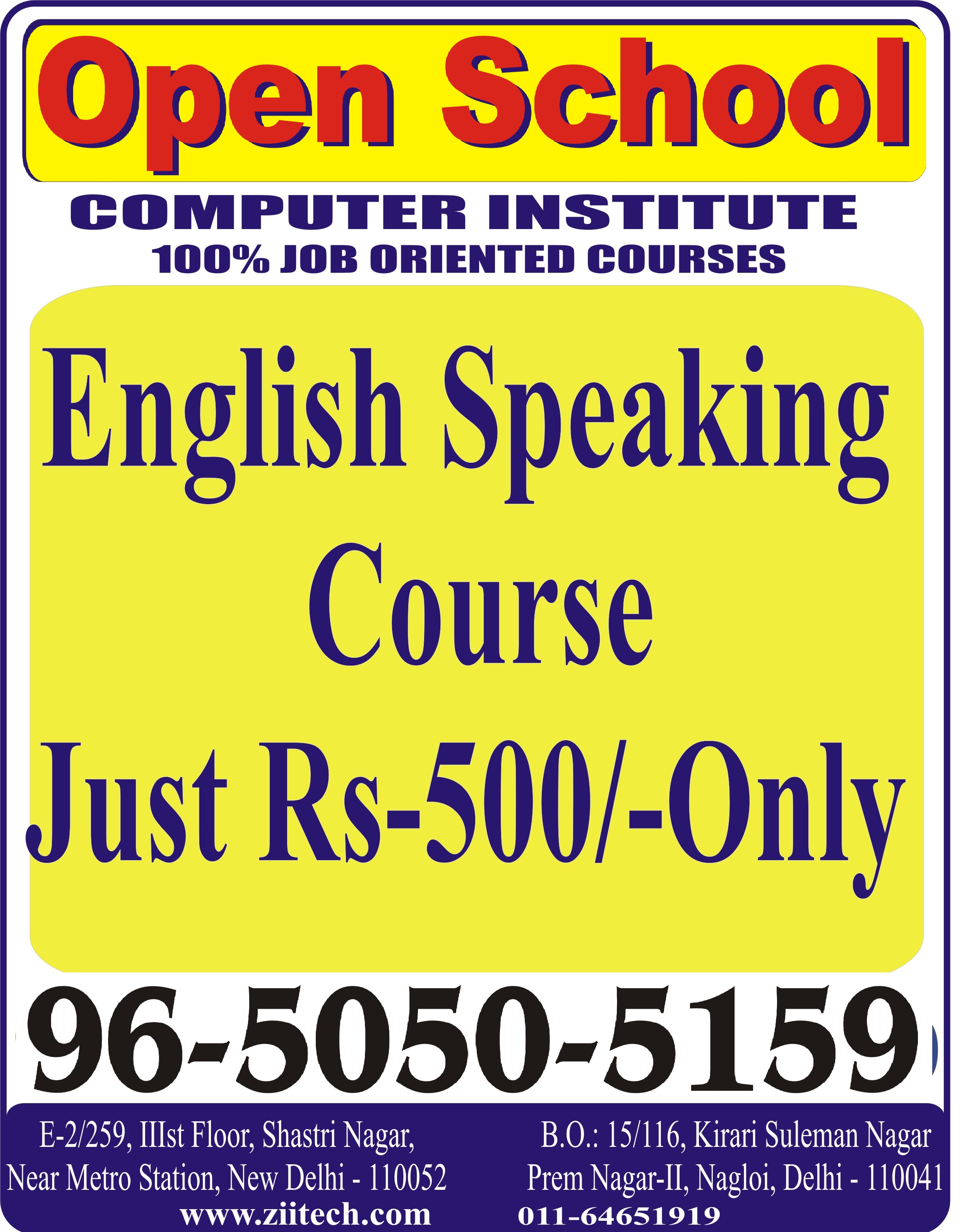English speaking course just rs 500 only english speaking course in delhi