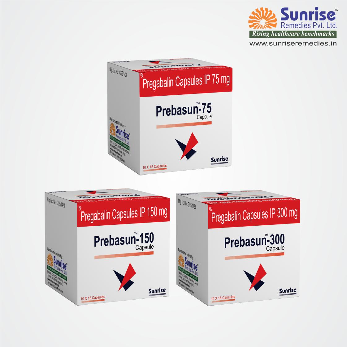 Prebasun | Pregabalin | Pharmaceutical - Sunrise RemediesManufacturers and ExportersMedical ProductsAll Indiaother