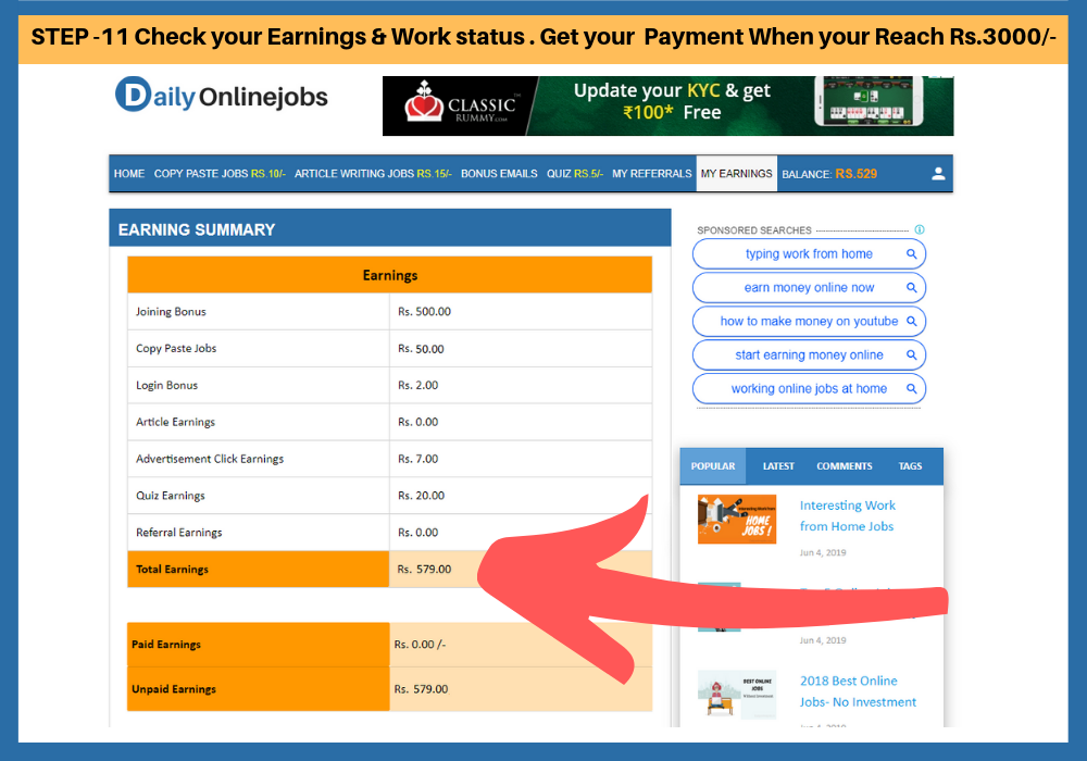 We are Hiring - Earn Rs.15000/- Per month - Simple Copy Paste Jobs