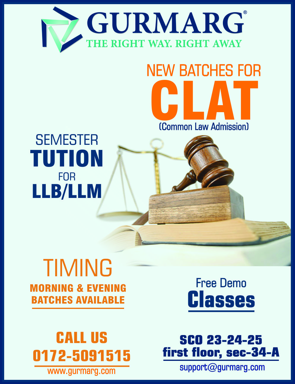Best CLAT Coaching In ChandigarhEducation and LearningCareer CounselingAll IndiaAmritsar