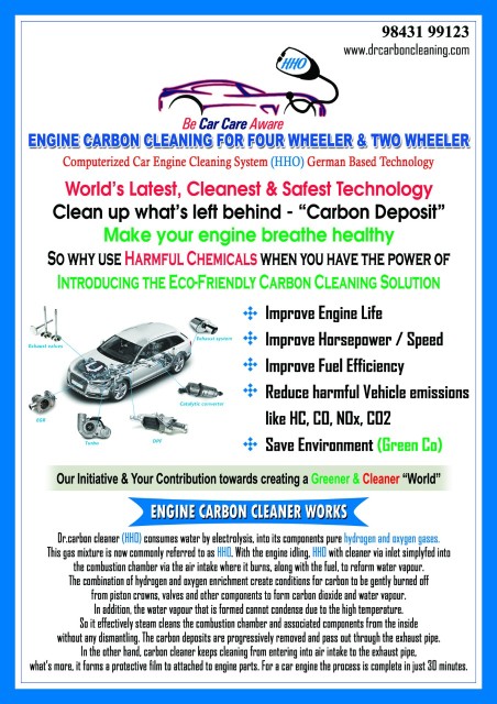 Engine Carbon cleaning machine manufacturing and servicesOtherAnnouncementsAll Indiaother