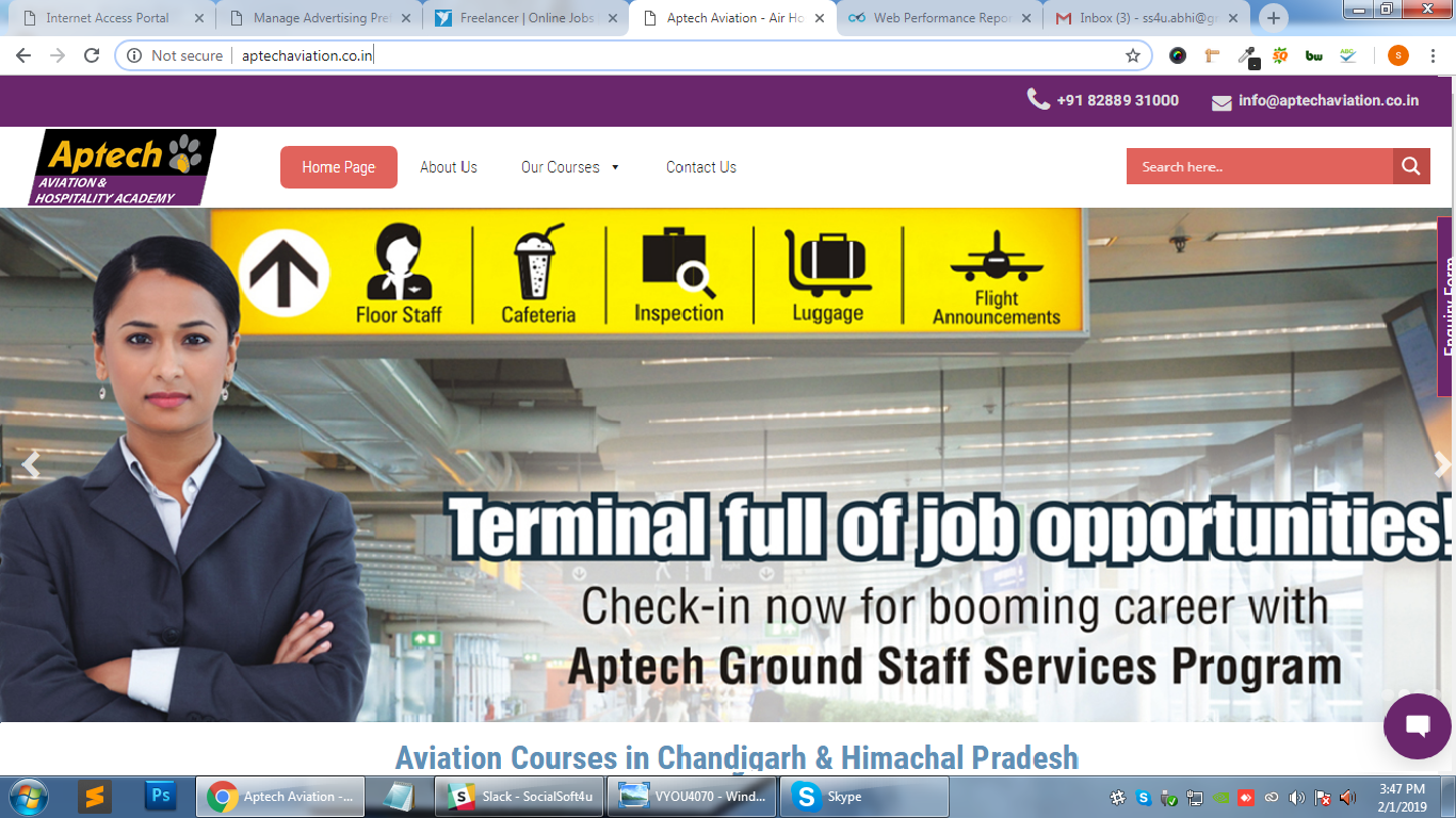 airport management course chandigarh