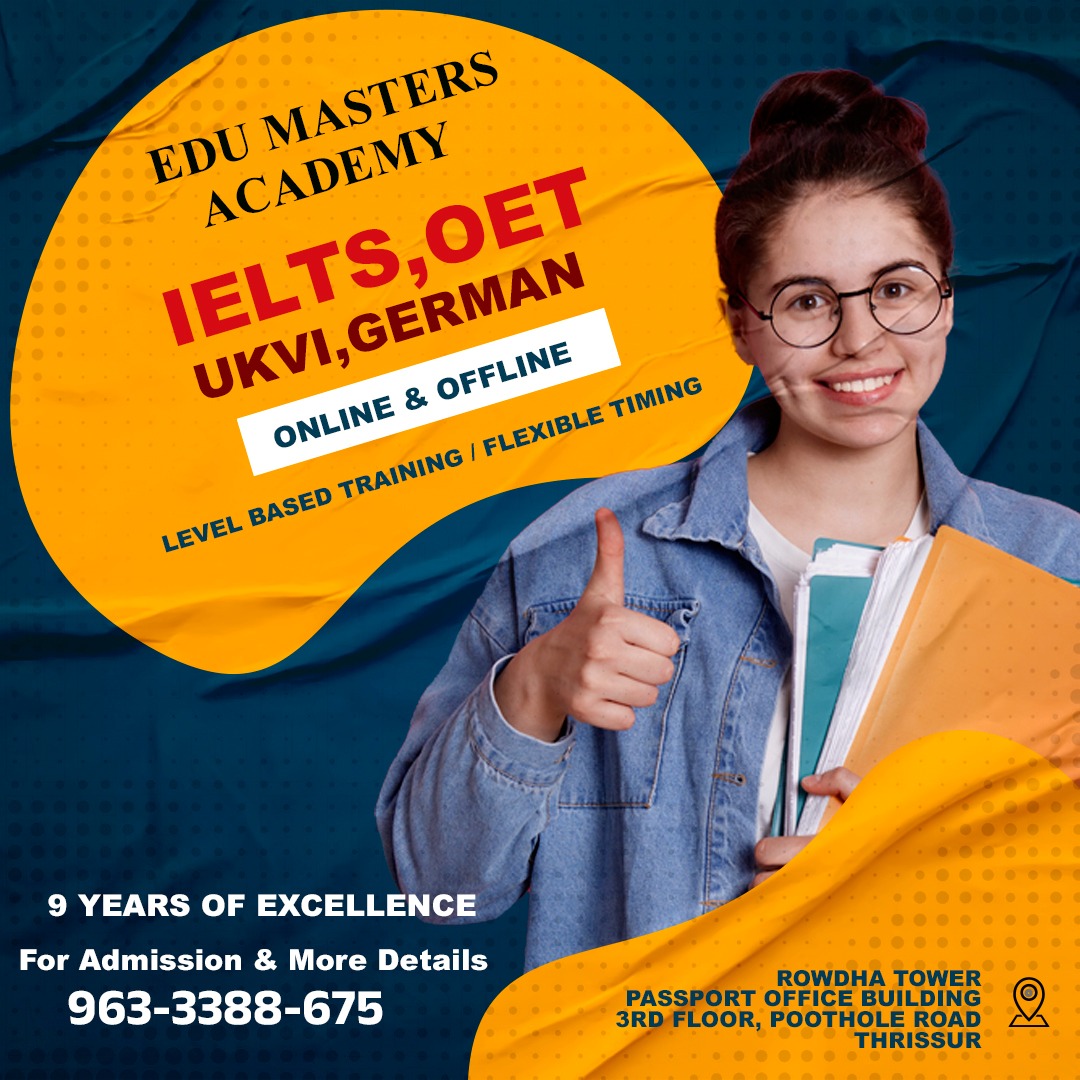 Edu Masters is the Best IELTS Coaching Center in ThrissurEducation and LearningCoaching ClassesAll Indiaother