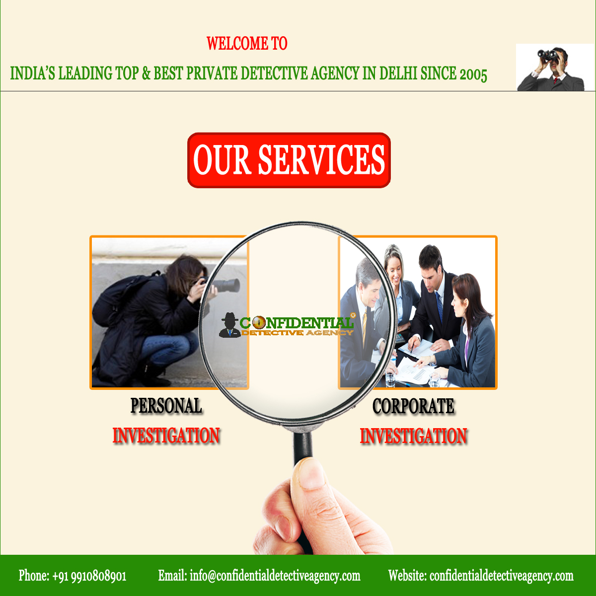 Cheap and Best Detective Agency in Delhi || Confidential Detective AgencyOtherAnnouncementsWest DelhiOther