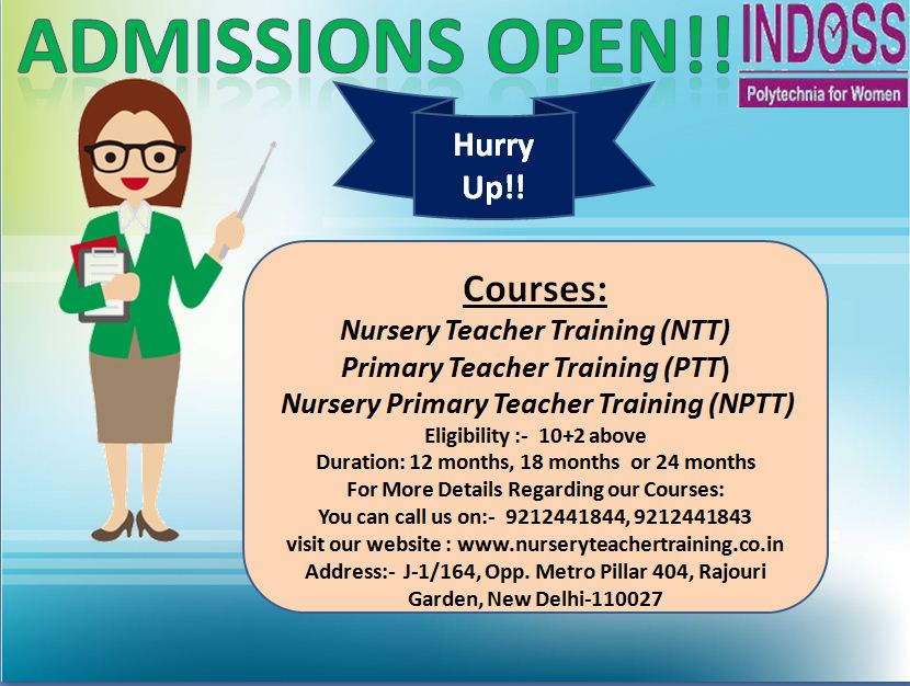 Nursery Teacher Training (NTT) Course in DelhiEducation and LearningProfessional CoursesWest DelhiRajouri Garden
