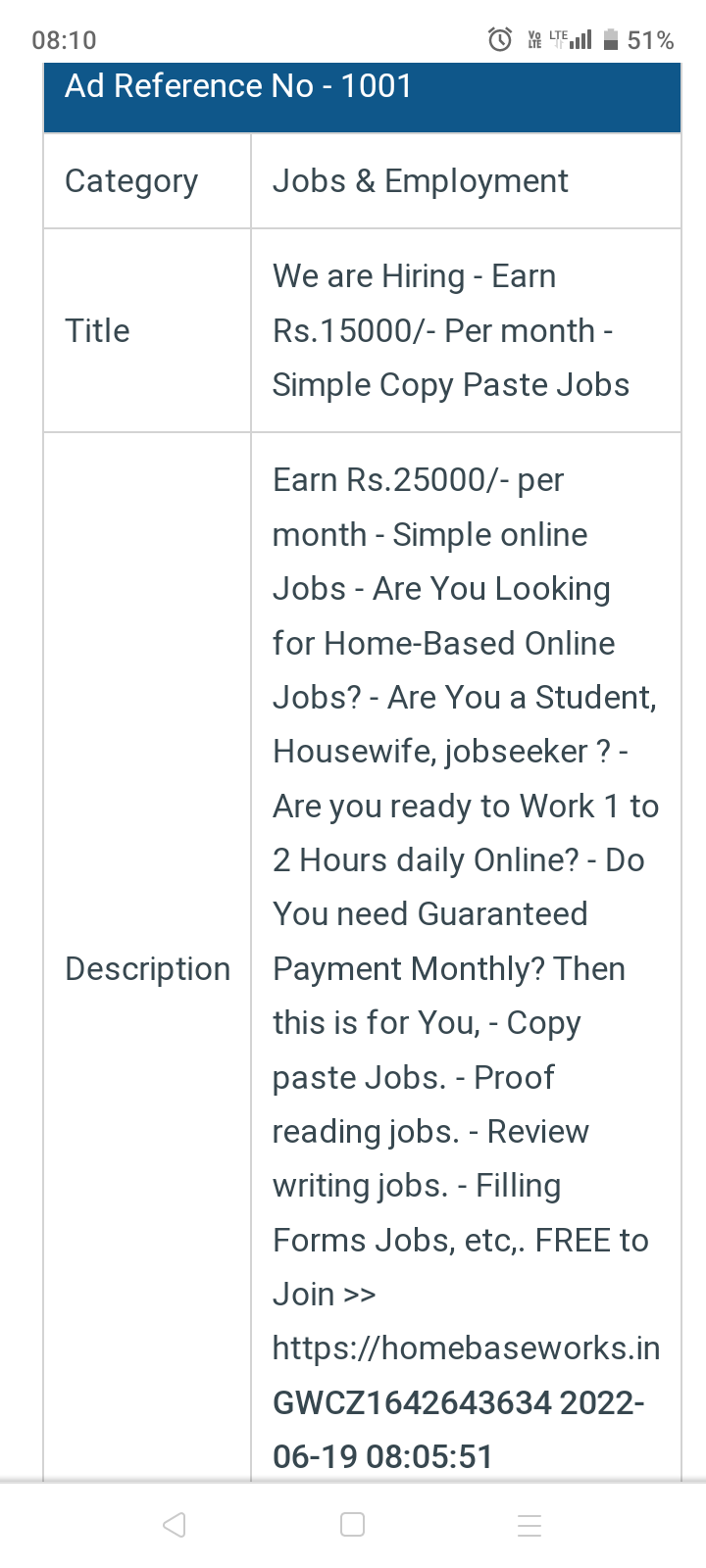 We are Hiring - Earn Rs.15000/- Per month - Simple Copy Paste JobsJobsOther JobsAll Indiaother